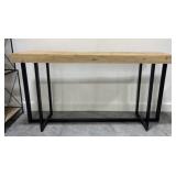 Wood and Metal Sofa Table