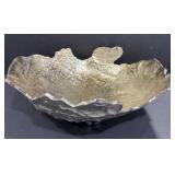 Gold and Silver-Tone Metal Display Bowl