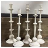 Textured Metal Candlestick Holders
