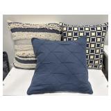 Blue Throw Pillow Assortment