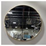 Gold-Tone Round Mirror