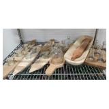 Wood Candle and Bottle Trays