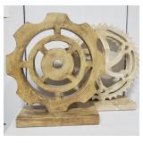 Wood Gears on Stands