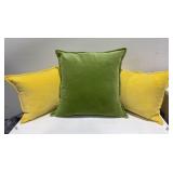 Yellow and Green Throw Pillows