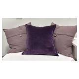 Mauve and Purple Throw Pillows