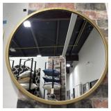 Gold-Tone Round Mirror