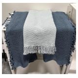 Blue Woven Throws
