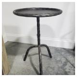 Hammered Metal Accent Table
