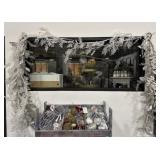 Christmas Ornament Assortment and Tinsel