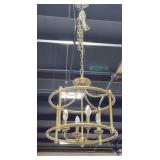 Gold-Tone Semi Flush Mount Foyer Light