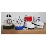 Case of Ceramic Lighted Christmas Ornaments B