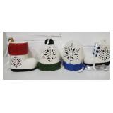 Sixteen Lighted Ceramic Christmas Ornaments B