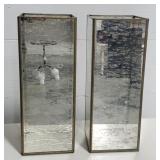 Mercury Glass Pillar Candle Holders