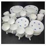 Swedish Porcelain Dessert Plates Cups and Saucers