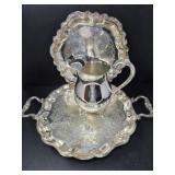 Silver Plate Warming Tray, Pitcher and More
