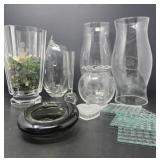 Glass Vases, Globes, Coasters