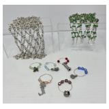 Jeweled Wine Bottle Decorations/ Wine Glass Tags