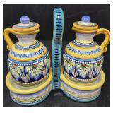 Italian Sorrentino Ravello Oil and Vinegar Jar