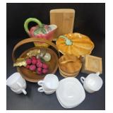 Vietri Pumpkin Bowl and Collection of Home Decor