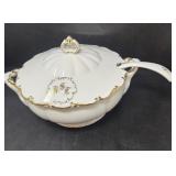 White Porcelain Soup Terrain with Ladel