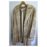 Fur Coat with Leather Sash
