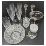 Crystal Cut Glass Stemware Glasses Bowl and More