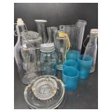 Collection of Glass Bottles and More