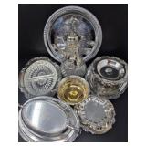 Collection of Silver Plate Dishes and Pitcher