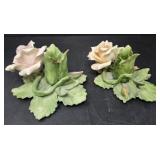 Italian Capodimonte Porcelain Rose
