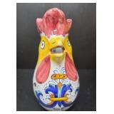 Ricco Deruta Hand-Painted Italian Rooster Pitcher