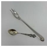 Sterling Souvenir Spoon, Serving Fork, Weighted