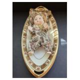 Porcelain Jester Doll and Japanese Hand