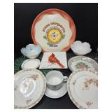 Assortment of Kitchen Decor and Serving Plates