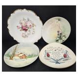 German and French Hand Painted Plate Collection