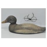 Vintage Carved Decoy and Spectacles