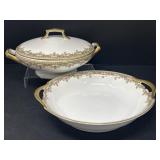 Limoges "The Lille" Covered Dish and Serving Bowl