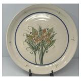 Large Floral Pottery Platter