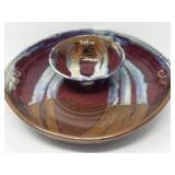 Chip and Dip Pottery Platter