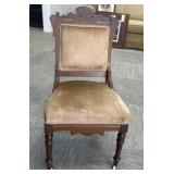 Eastlake Carved Walnut Parlour Chair