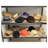Collection of Menï¿½s and Ladies Hats and Caps