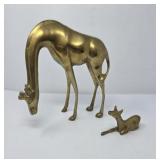 Solid Brass Giraffe Figurines