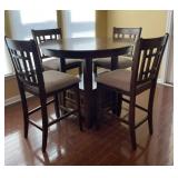 Mission Style High Top Cafe Table with Chairs
