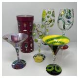 Lolita Handpainted Wine and Martini Glasses