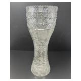 American Brilliant Period Cut Glass Corset Vase