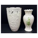 Lenox Westbury Vase and Irish Parian Dongel Vase