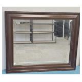Beveled Glass Wooden Framed Mirror