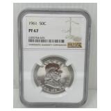 NGC PF67 1961 Proof Franklin Half Dollar