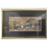 Japanese Landscape with Cranes Print