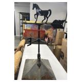 Reclaimed Galvanized Metal Horse Weathervane