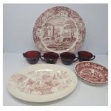 Red and White China
